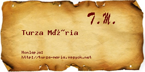 Turza Mária névjegykártya